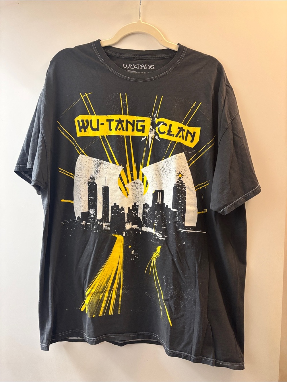 Fashion Nova Wu-Tang Clan Graphic Tee with Yellow and White Print